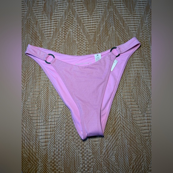 Abercrombie & Fitch Women's Pink Cheeky Bikini Bottoms,Bathing Suit,Size L,NWT - Picture 1 of 7